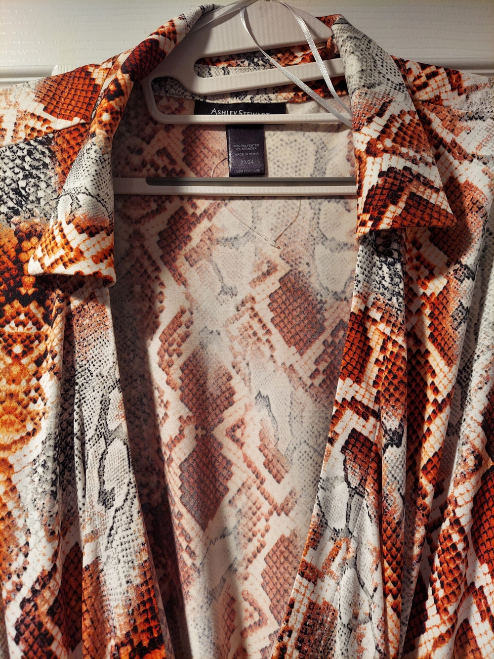 NEW ! Ashley Stewart Snake Print Maxi Dress - Rust,White & Black